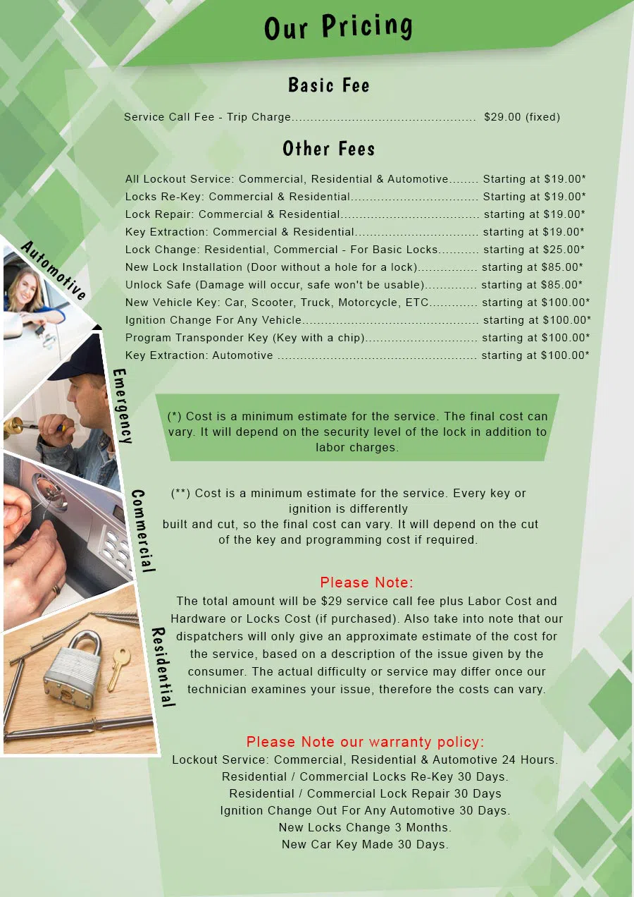 Carrollton Locksmith Store Carrollton, TX 972-512-0296 - Pricelist-2